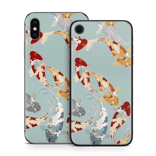 Koi Fish Pond iPhone X Series Skin