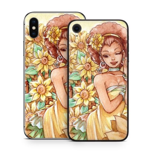 Lady Sunflower iPhone X Series Skin