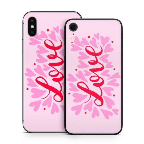 Love Hearts iPhone X Series Skin