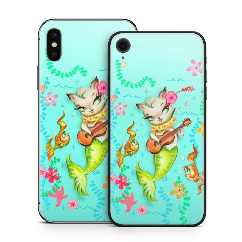 Merkitten with Ukelele iPhone X Series Skin
