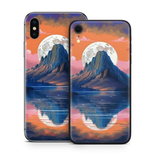 Mountain Moonrise iPhone X Series Skin