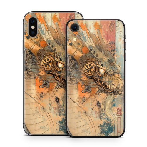Orange Dragon iPhone X Series Skin