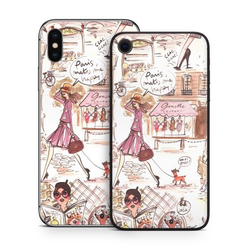 Paris Makes Me Happy iPhone X Series Skin