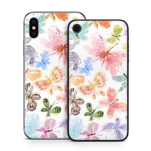 Pastel Butterflies iPhone X Series Skin