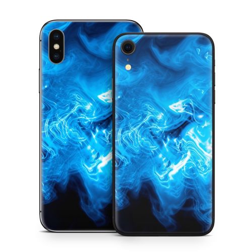 Blue Quantum Waves iPhone X Series Skin