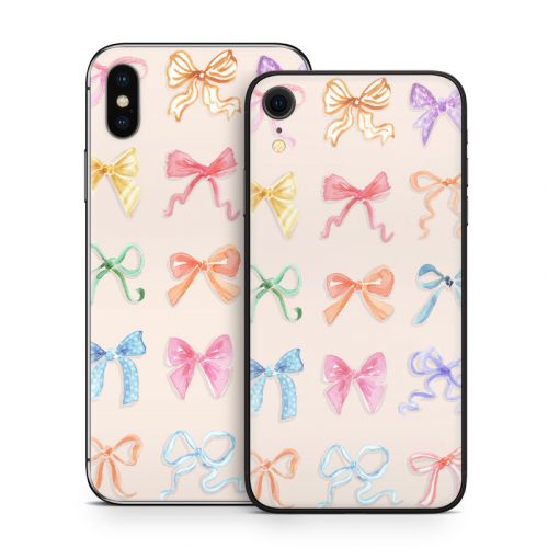 Rainbow Bows iPhone X Series Skin