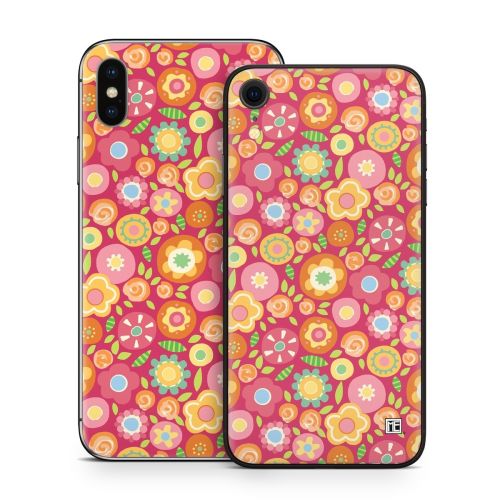 Flowers Squished iPhone X Series Skin
