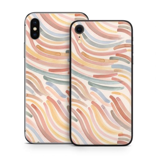 Terracotta Brushstroke Waves iPhone X Series Skin