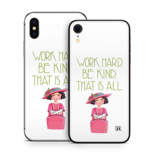 Work Hard iPhone X Series Skin