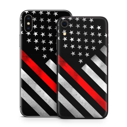 Thin Red Line Hero iPhone X Series Skin