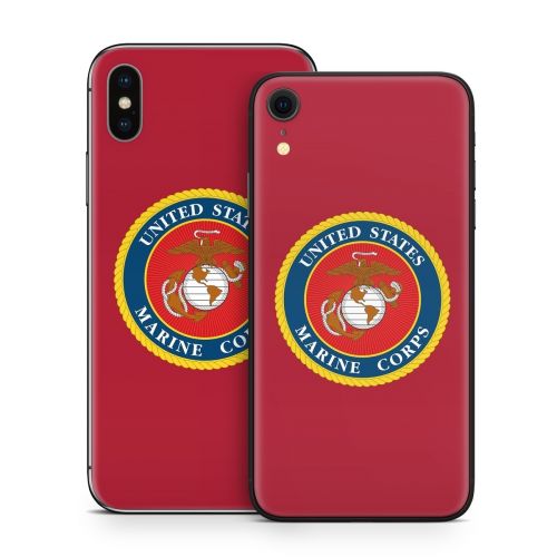 USMC Red iPhone X Series Skin