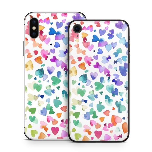 Valentines Love Hearts iPhone X Series Skin