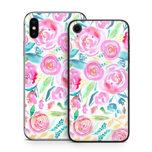 Watercolor Roses iPhone X Series Skin