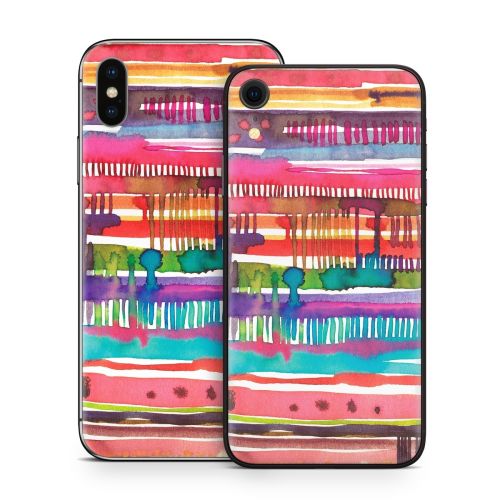 Watercolor Lines iPhone X Series Skin