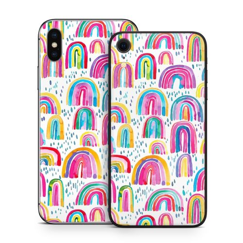 Watercolor Rainbows iPhone X Series Skin