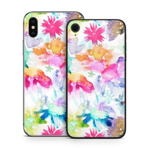 Watercolor Spring Memories iPhone X Series Skin