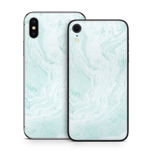 Winter Green Marble iPhone X Series Skin
