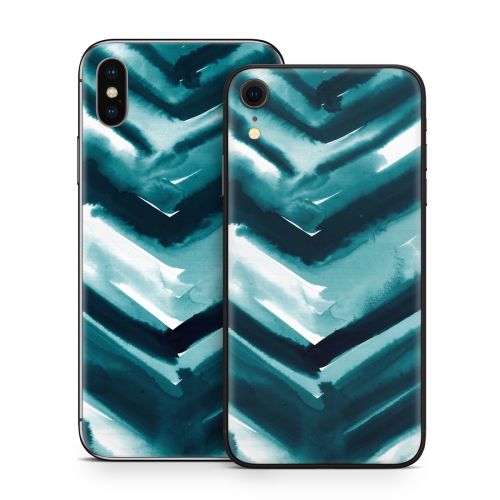 Watercolor Chevron iPhone X Series Skin