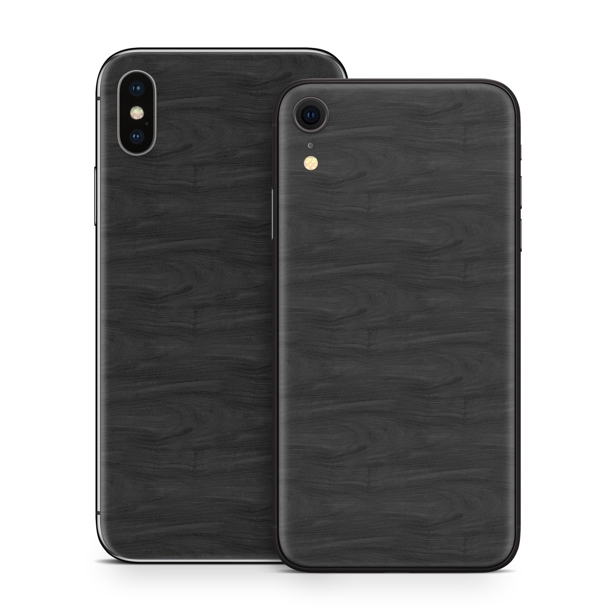 iPhone XS Skin design of Black, Brown, Wood, Grey, Flooring, Floor, Laminate flooring, Wood flooring, with black colors