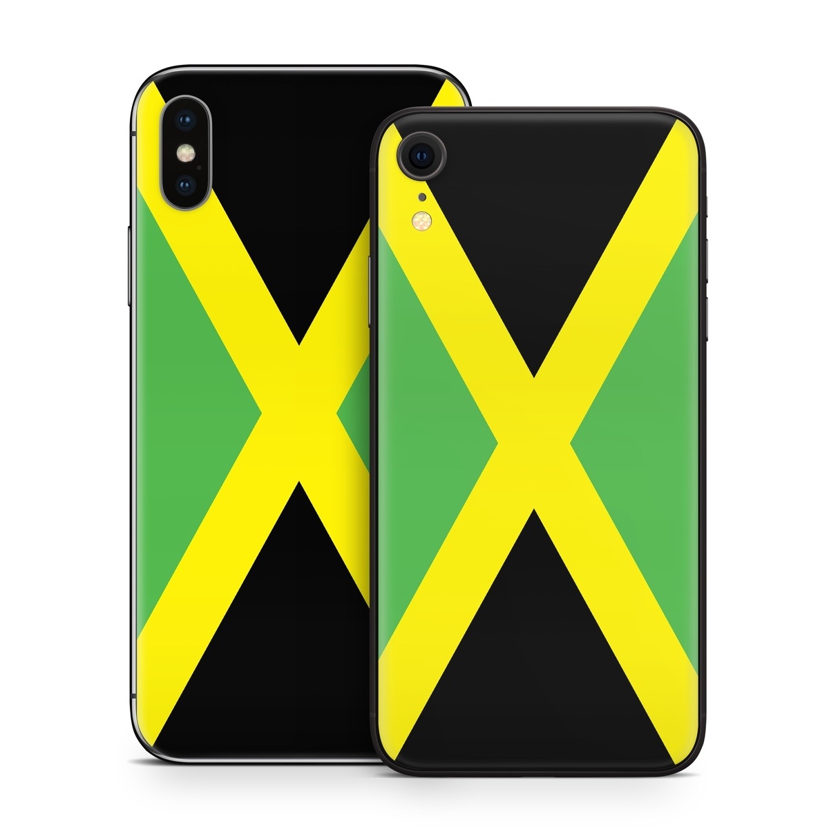 iPhone XS Skin design of Green, Flag, Yellow, Macro photography, Graphics, Graphic design, with black, green, yellow colors