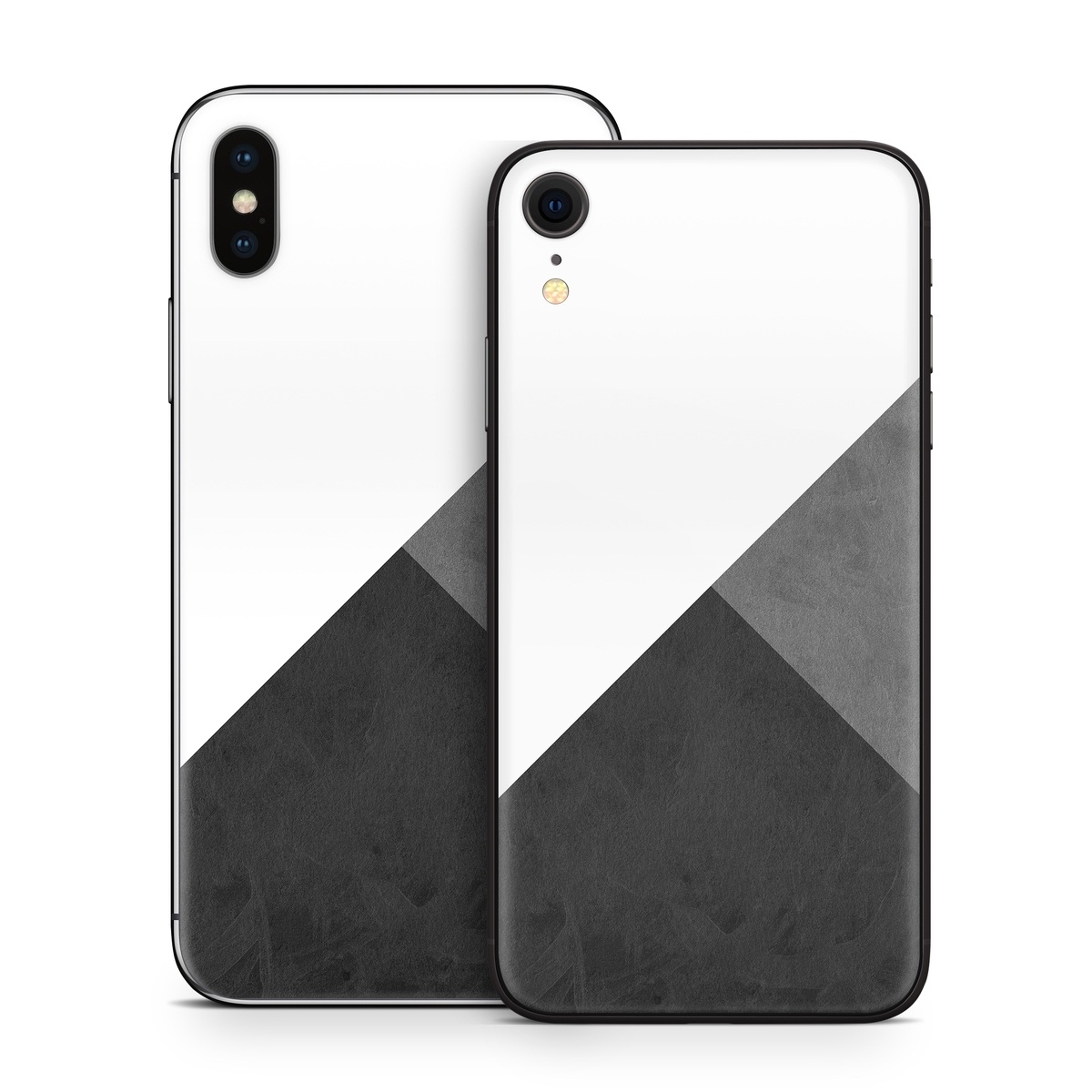iPhone XS Skin design of Black, White, Black-and-white, Line, Grey, Architecture, Monochrome, Triangle, Monochrome photography, Pattern with white, black, gray colors