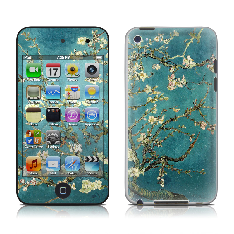  Skin design of Tree, Branch, Plant, Flower, Blossom, Spring, Woody plant, Perennial plant, with blue, black, gray, green colors