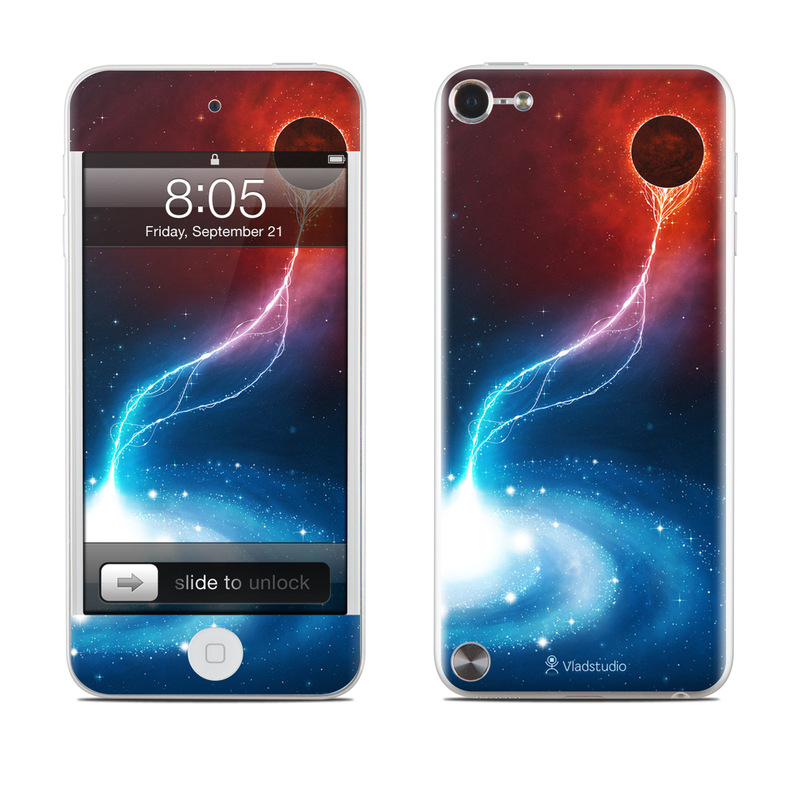 iPod touch 5th Gen Skin design of Outer space, Atmosphere, Astronomical object, Universe, Space, Sky, Planet, Astronomy, Celestial event, Galaxy, with blue, red, black colors