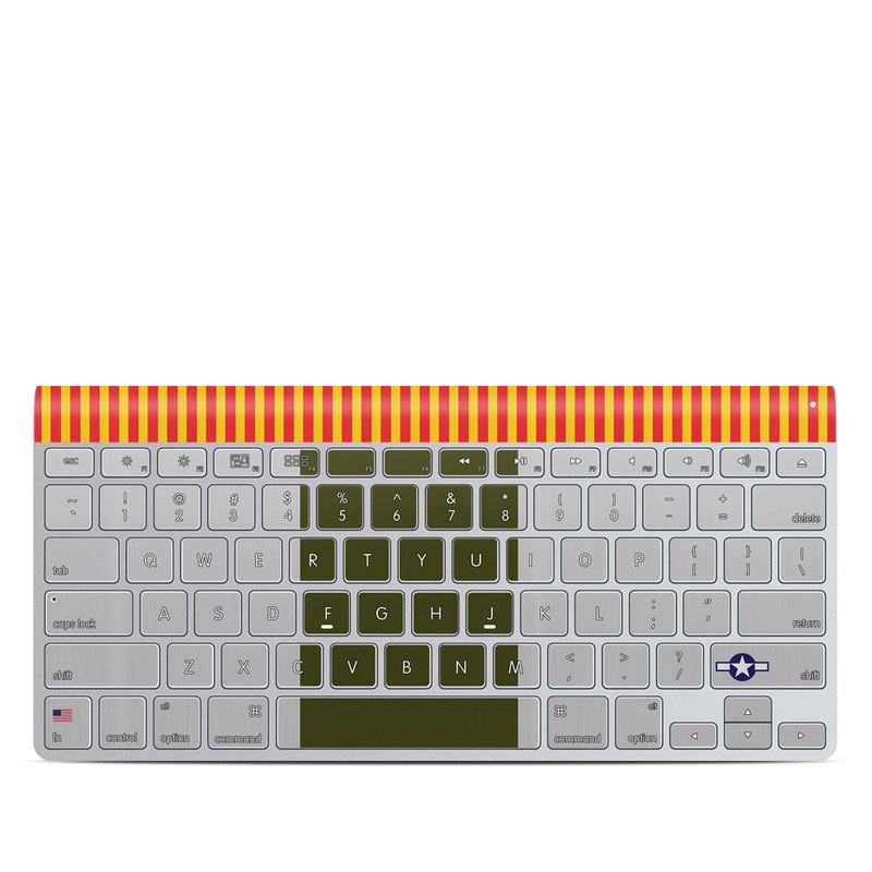 Apple Wireless Keyboard Skin design of Product, Textile, Font, Rectangle, Art, Pattern, Illustration, Graphics, Logo, Design, with gray, red, yellow, green, blue, white, blue, black colors