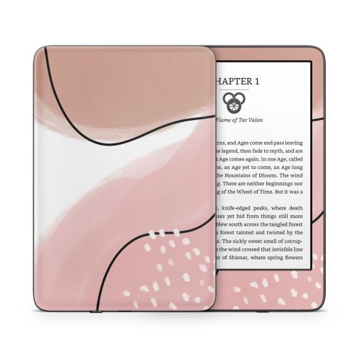 Abstract Pink and Brown Amazon Kindle Series Skin