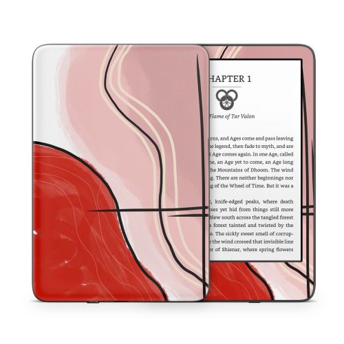 Abstract Red Amazon Kindle Series Skin