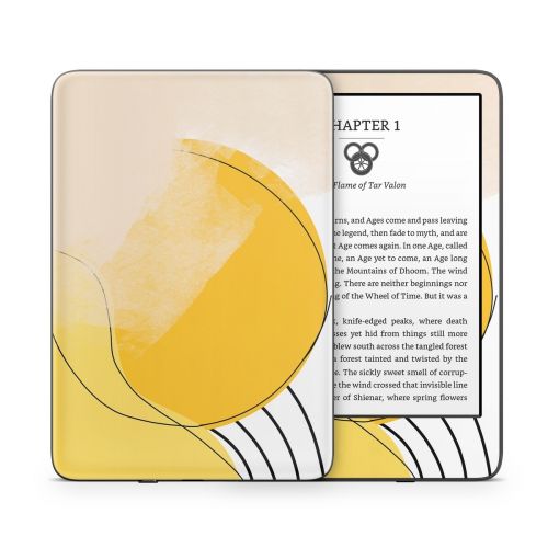 Abstract Yellow Amazon Kindle Series Skin