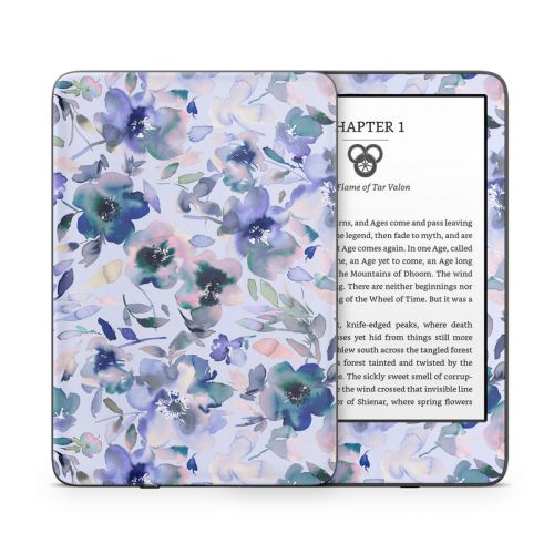 Aquatic Artistic Flowers Amazon Kindle Series Skin