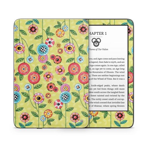 Button Flowers Amazon Kindle Series Skin