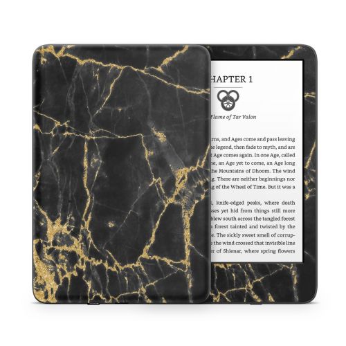 Black Gold Marble Amazon Kindle Series Skin