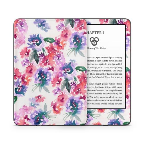 Blurred Flowers Amazon Kindle Series Skin
