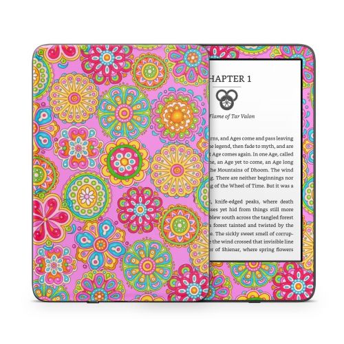 Bright Flowers Amazon Kindle Series Skin