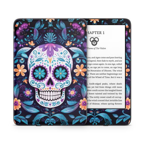 Calavera Azul Amazon Kindle Series Skin
