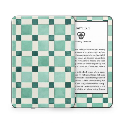 Checker Mosaic Green Amazon Kindle Series Skin