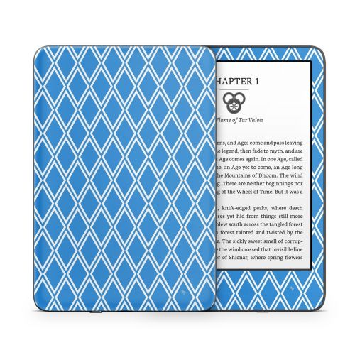 Blue Checks Amazon Kindle Series Skin