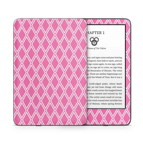 Pink Checks Amazon Kindle Series Skin