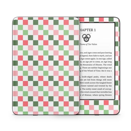Christmas Checkers Amazon Kindle Series Skin