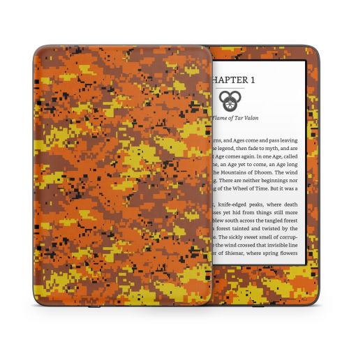 Digital Orange Camo Amazon Kindle Series Skin