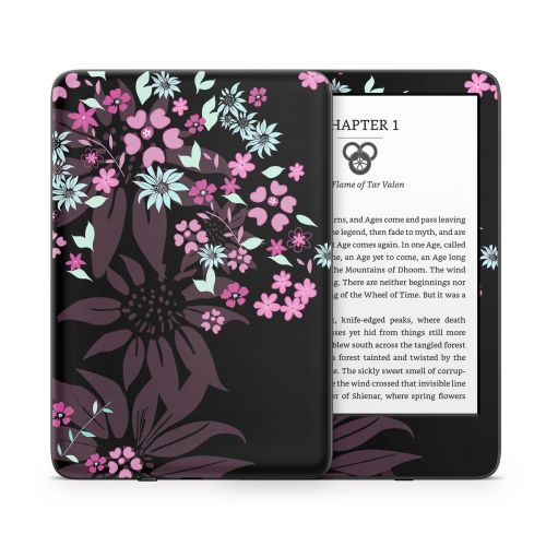 Dark Flowers Amazon Kindle Series Skin