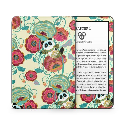 Panda Flowers Amazon Kindle Series Skin