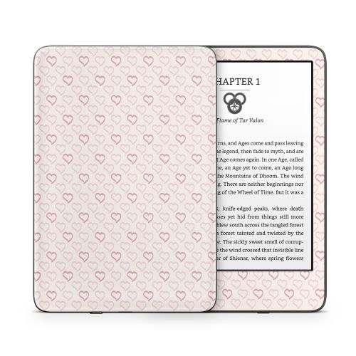 Patterned Hearts Amazon Kindle Series Skin