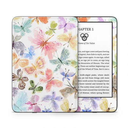 Pastel Butterflies Amazon Kindle Series Skin