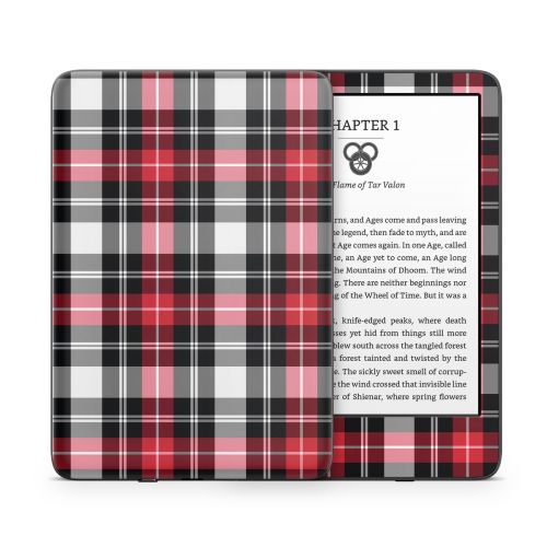 Red Plaid Amazon Kindle Series Skin