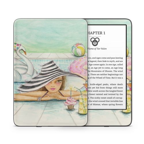 Delphine at the Pool Party Amazon Kindle Series Skin