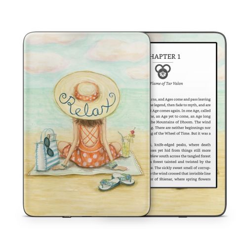 Relaxing on Beach Amazon Kindle Series Skin