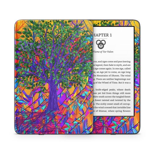 Stained Glass Tree Amazon Kindle Series Skin